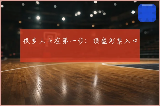 很多人卡在第一步：顶盛彩票入口